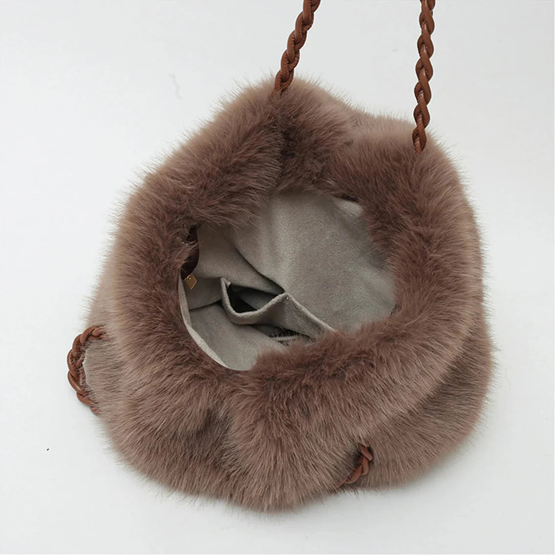 Melanie Faux Mink Fur Tote