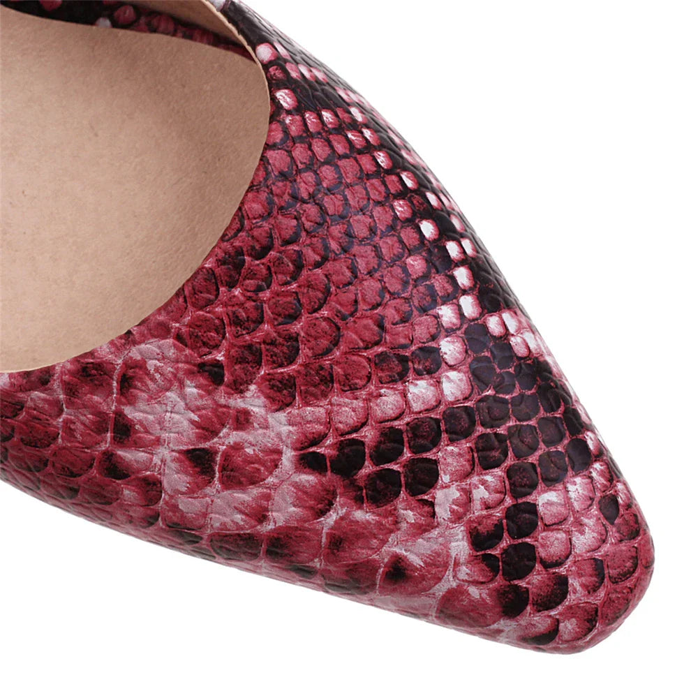 Selene Snake-Embossed Pumps