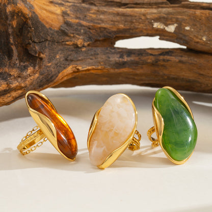 Contour Cabochon Gemstone Ring