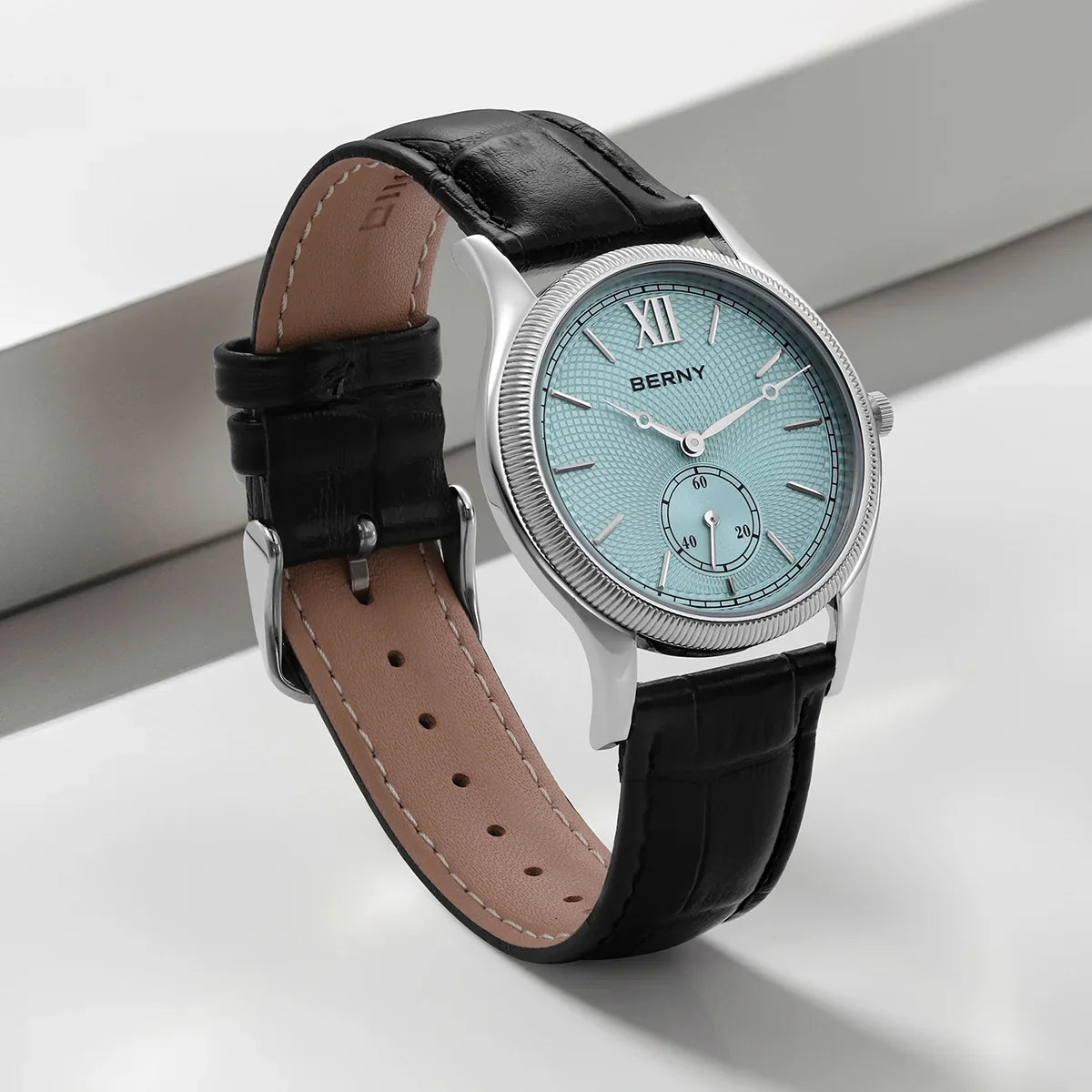 Berny Classic Leather Strap Watch, 38mm