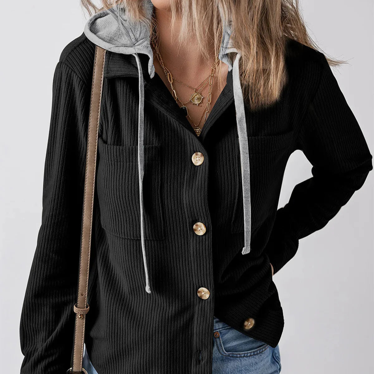 Weekend Hooded Button Shirt