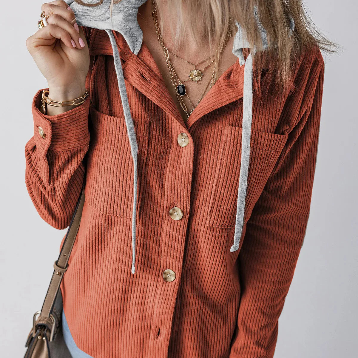 Weekend Hooded Button Shirt