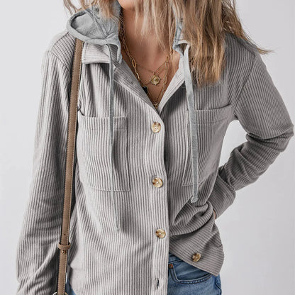 Weekend Hooded Button Shirt