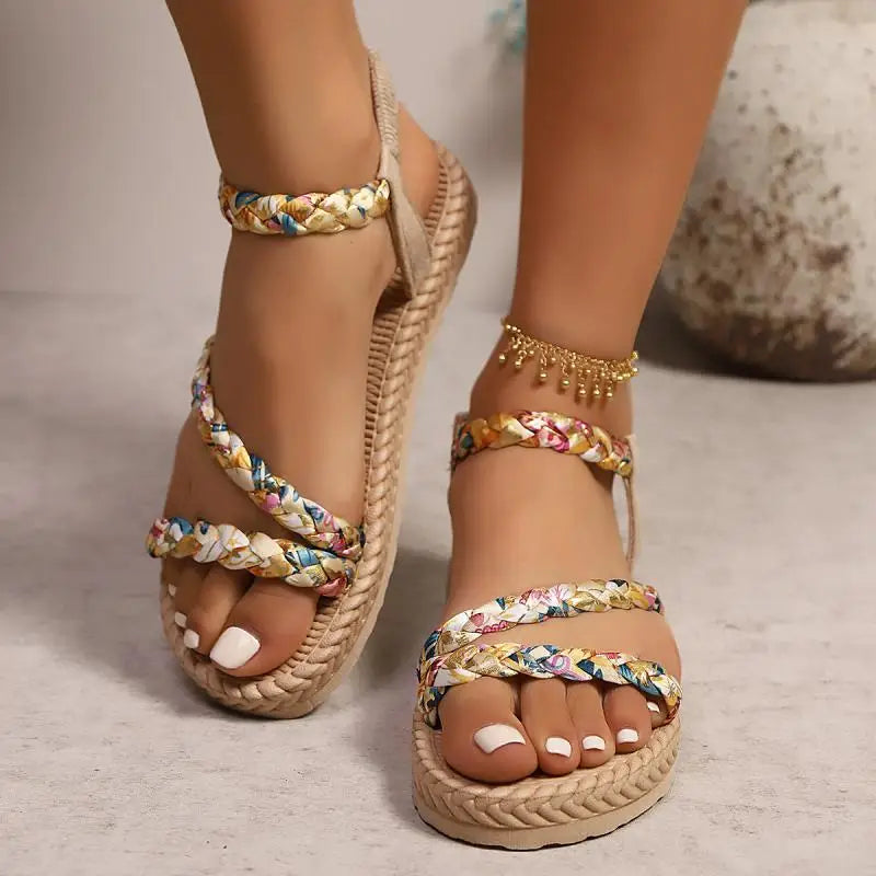 Boardwalk Floral Flat Sandals