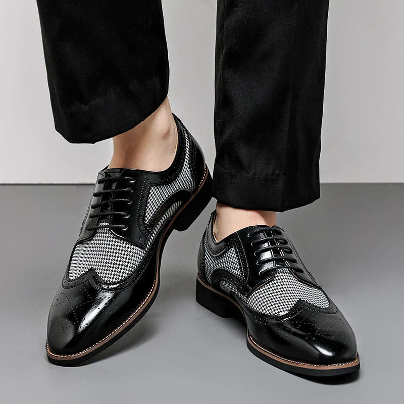 Houndstooth Wingtip Derby