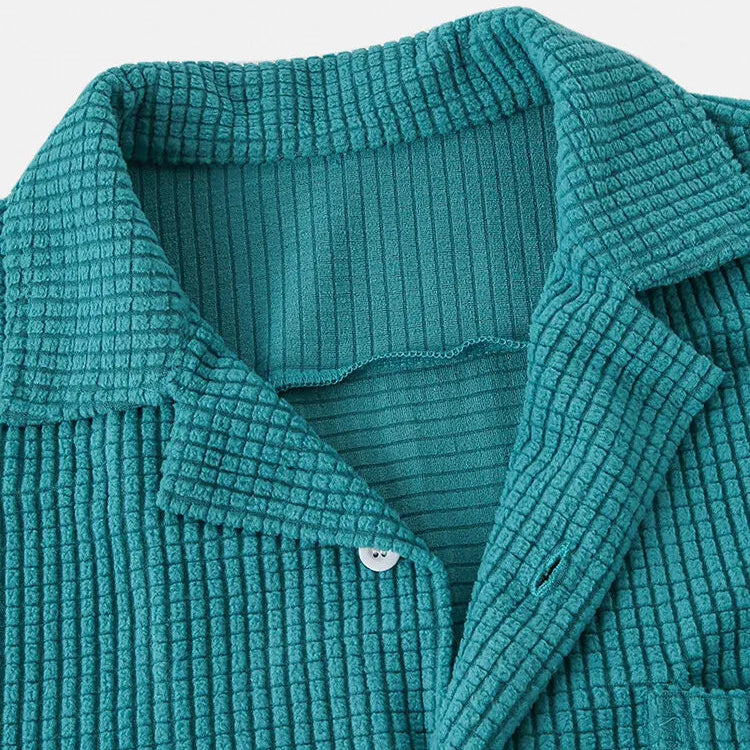 Riviera Waffle Knit Button-Up Shirt