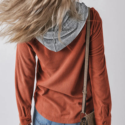 Weekend Hooded Button Shirt