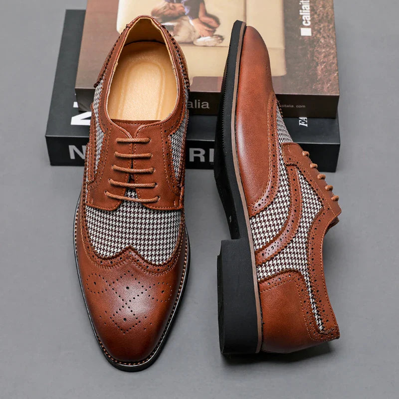 Houndstooth Wingtip Derby