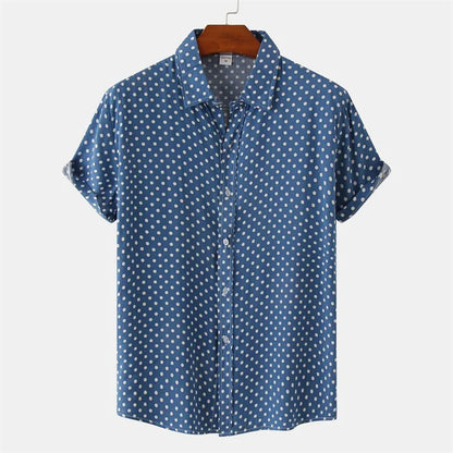 Julian Dot Print Button-Up Shirt