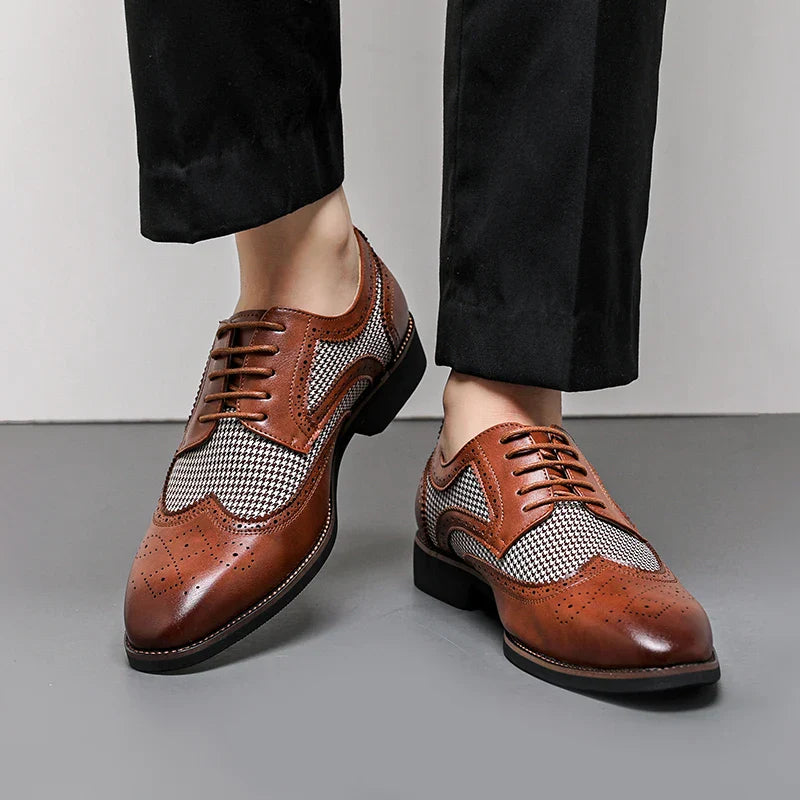 Houndstooth Wingtip Derby