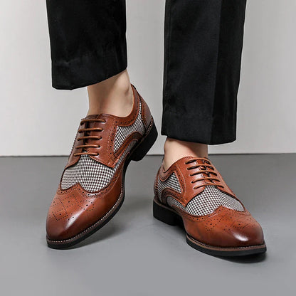 Houndstooth Wingtip Derby