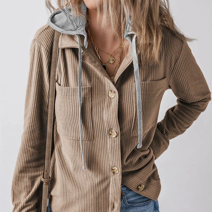 Weekend Hooded Button Shirt