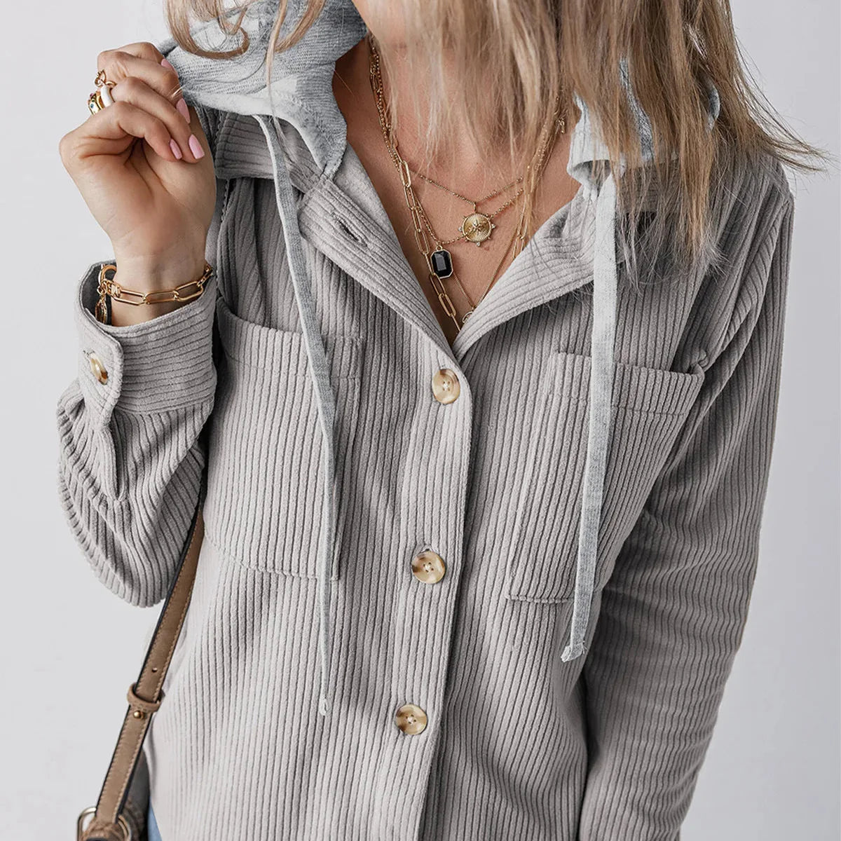 Weekend Hooded Button Shirt