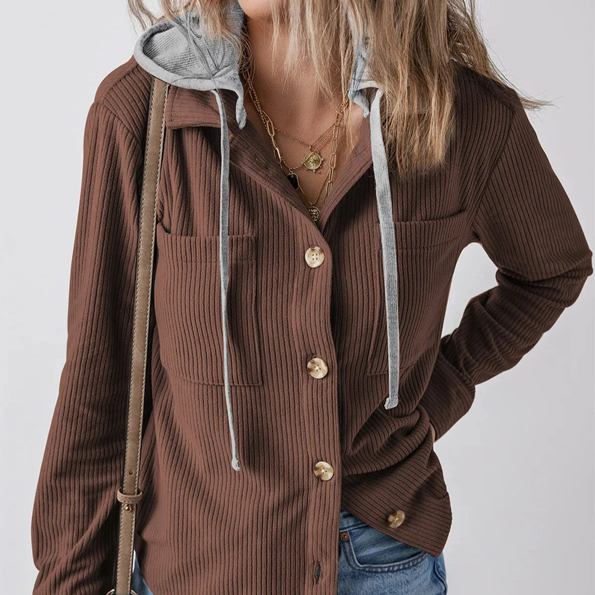 Weekend Hooded Button Shirt