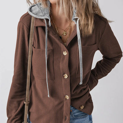 Weekend Hooded Button Shirt
