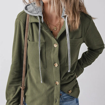 Weekend Hooded Button Shirt