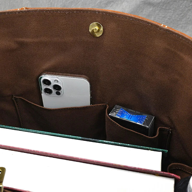 Vintage Floral Embossed Leather Tote