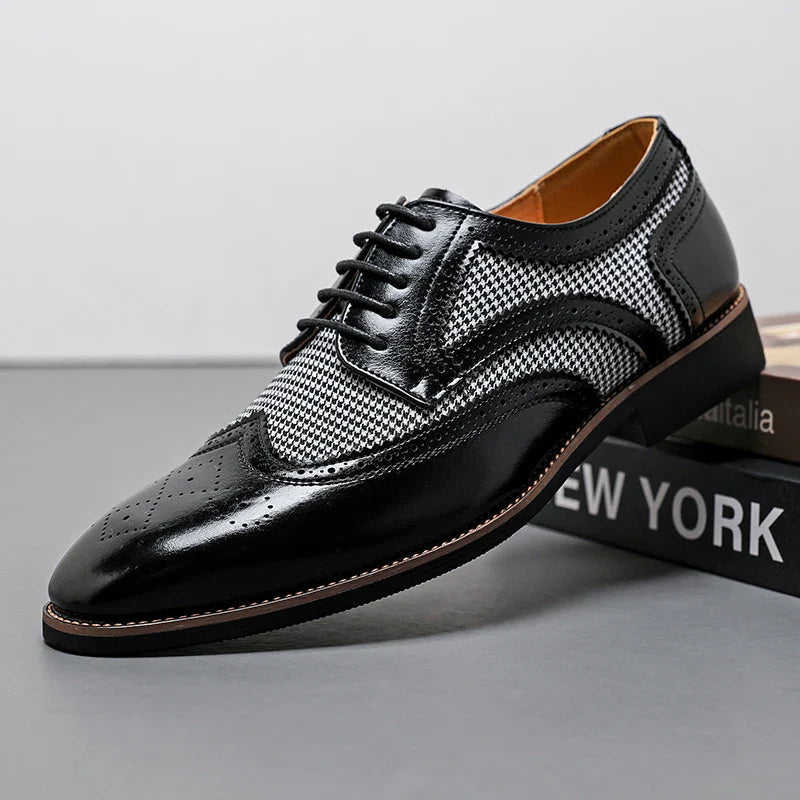 Houndstooth Wingtip Derby