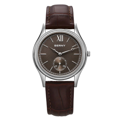 Berny Classic Leather Strap Watch, 38mm