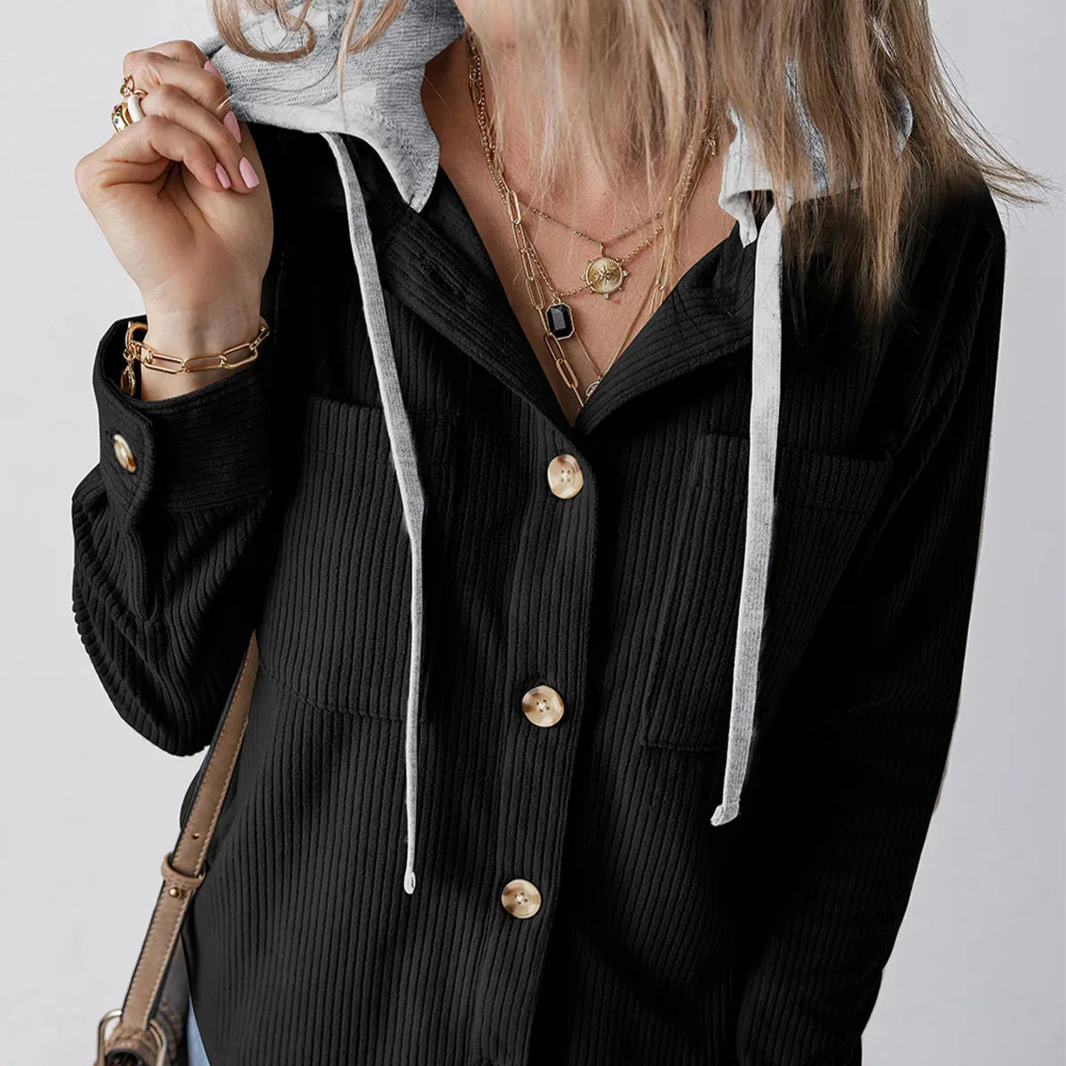 Weekend Hooded Button Shirt