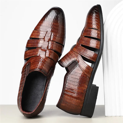 Anthony Cut Out Crocodile Loafer