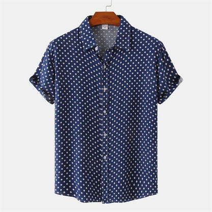 Julian Dot Print Button-Up Shirt