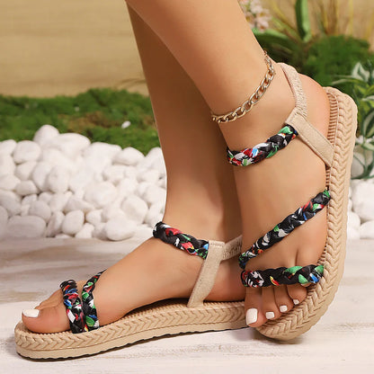 Boardwalk Floral Flat Sandals