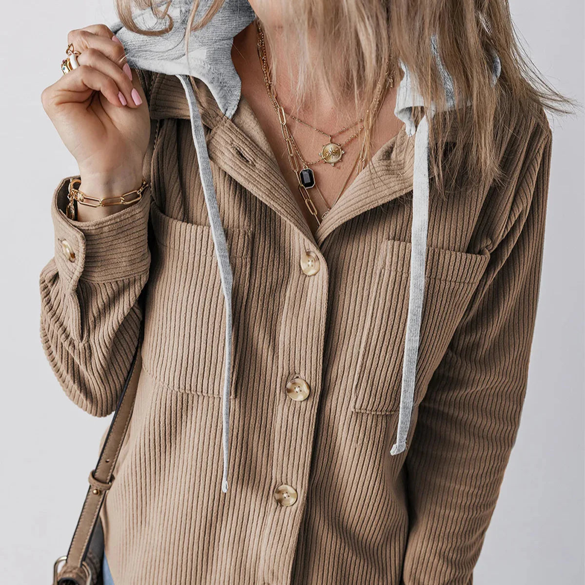 Weekend Hooded Button Shirt