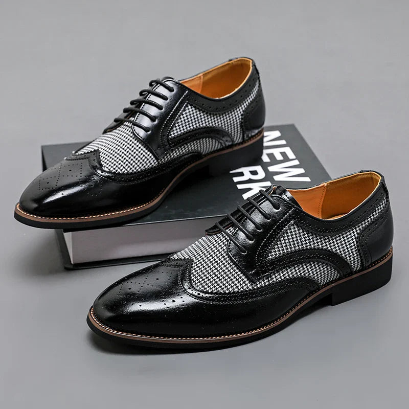 Houndstooth Wingtip Derby