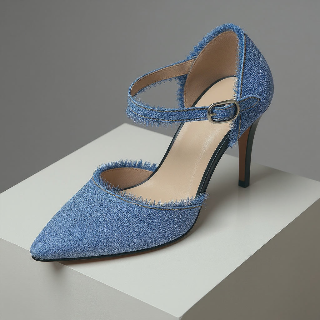 Dani Distressed Denim Stiletto