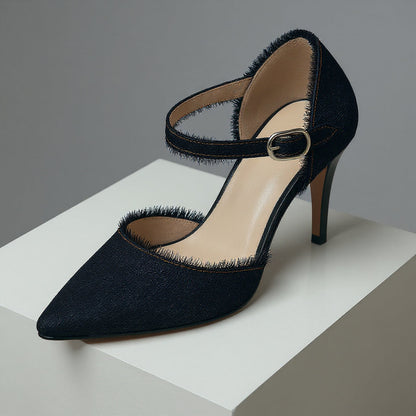 Dani Distressed Denim Stiletto