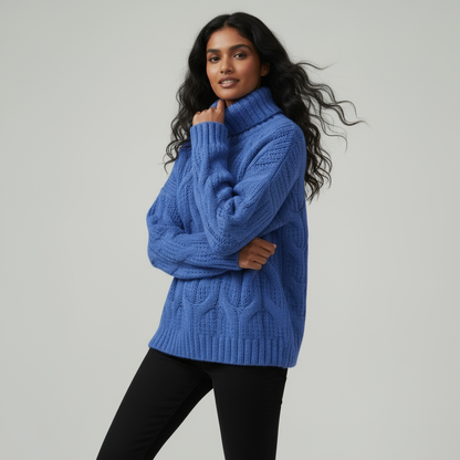 Stella Cable Knit Turtleneck