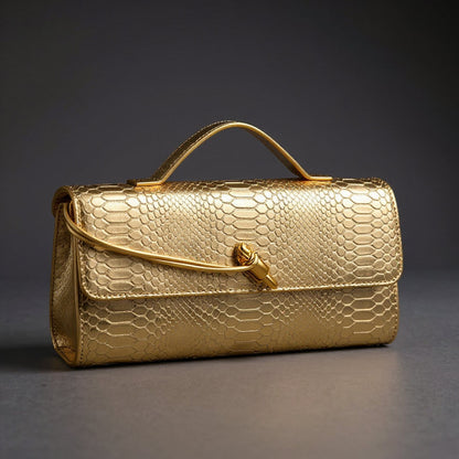 Sammi Snake Print Clutch