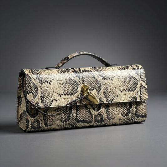 Sammi Snake Print Clutch