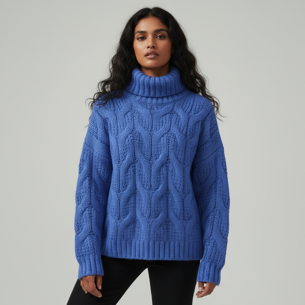 Stella Cable Knit Turtleneck
