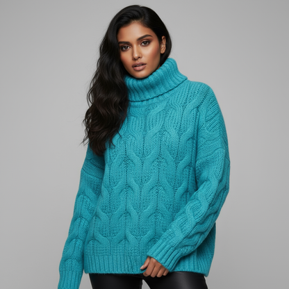 Stella Cable Knit Turtleneck