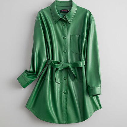 Lori Leather Shirt Jacket