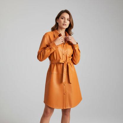 Lori Leather Shirt Jacket