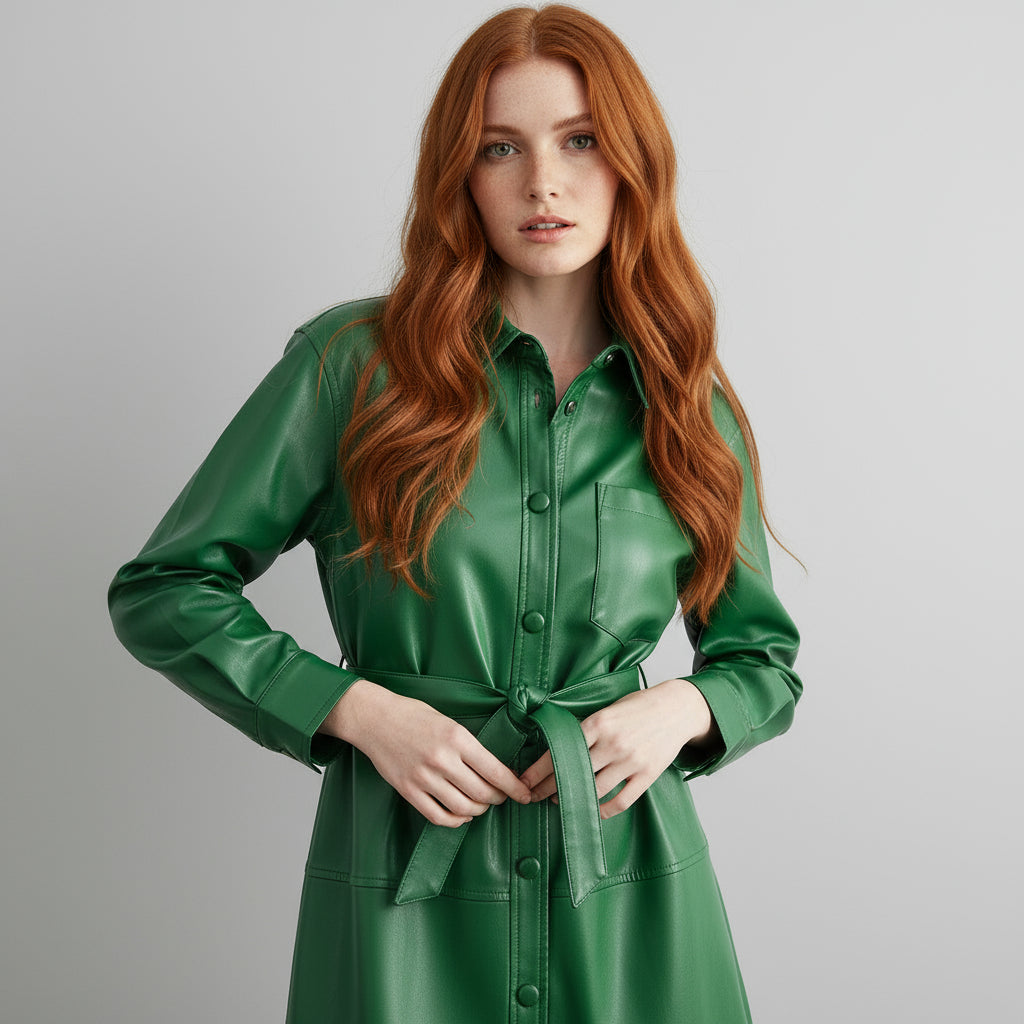 Lori Leather Shirt Jacket