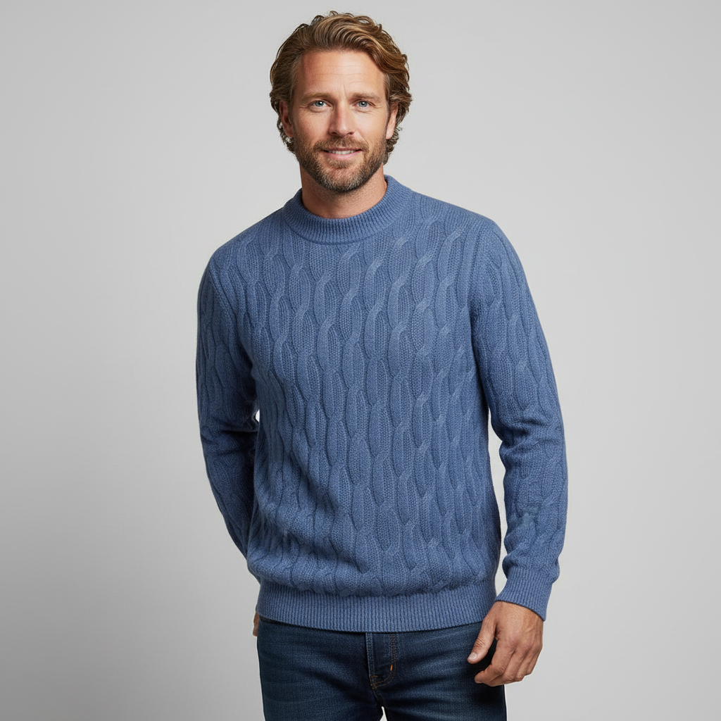 Galway Cable Knit Wool Sweater