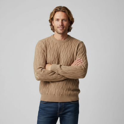 Galway Cable Knit Wool Sweater