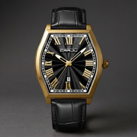 Gold / Black Leather